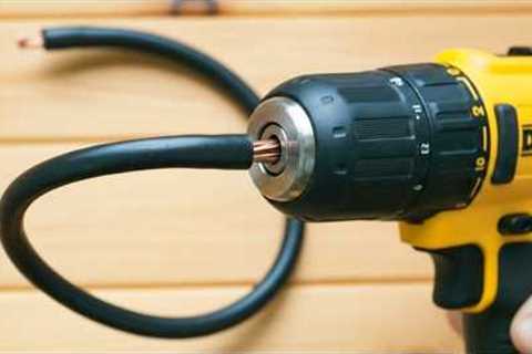 Just insert an electric wire into the Drill. Billions of people don't know this secret!