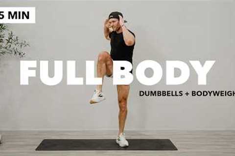 35 Min Full Body Workout | Cardio + Dumbbell HIIT (No Repeats)
