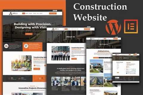 How to Create a Construction Website Using WordPress, Elementor & Kadence Theme
