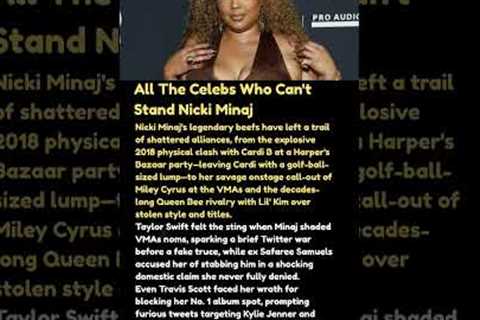 All The Celebs Who Can't Stand Nicki Minaj #shorts