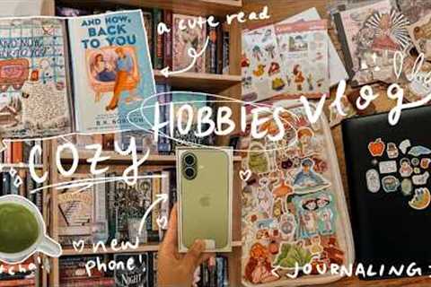 ⭐ cozy hobbies vlog ⭐ | phone refresh, bookish journaling, and a cute read 🩷🍵
