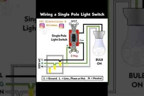 wiring A single pole light switch
