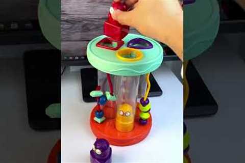 KIBTOY Shape Sorter Sorting Toy Fun Sounds and Bead Maze with 3 Owls and Colorful Shapes