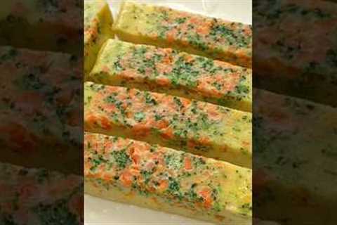 Just stir and steam, you can make delicious vegetable and egg strips for your children #shorts