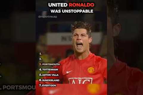 MANCHESTER UNITED RONALDO WAS UNSTOPPABLE