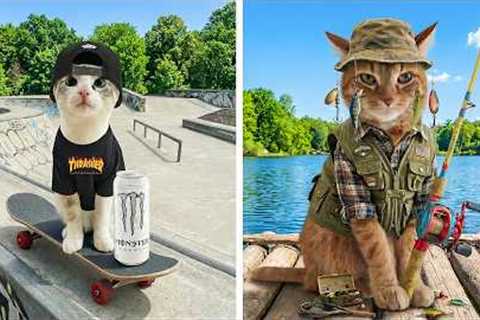My Cats Try Hobbies That Match Their Human Ages 