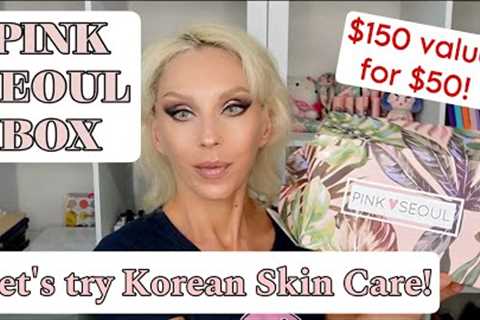 PINK SEOUL KOREAN SKINCARE SUBSCRIPTION BOX UNBOXING, REVIEW/ DRY SKIN