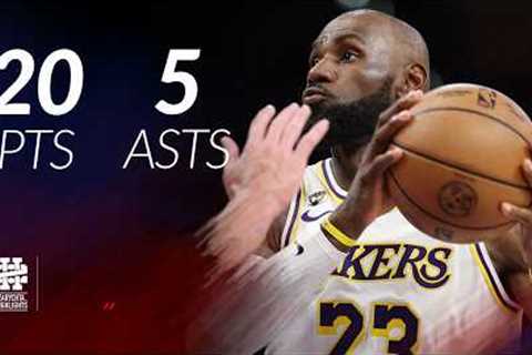LeBron James 20 pts 5 asts vs Celtics 25/26 season