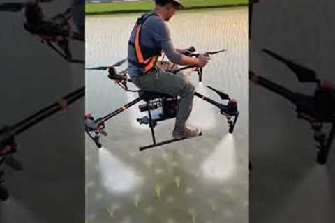 Futuristic Kisan Drone Spray in Rice Field | Watch Precision Farming in Action
