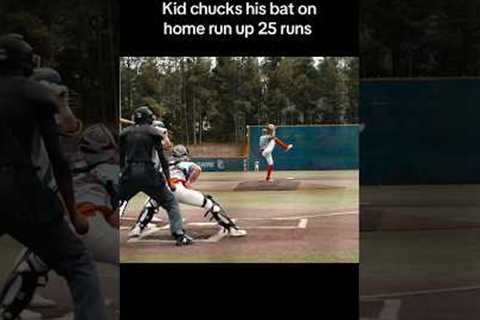 Kid chucks his bat on homerun #shorts