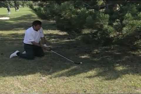 Amazing golf shot - Ballesteros on his knees