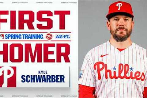 Kyle Schwarber LAUNCHES his first home run of Spring Training!