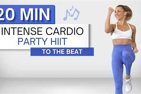 20 min CARDIO PARTY HIIT WORKOUT | To The Beat ♫ | No Squats or Lunges | Fun + High Intensity