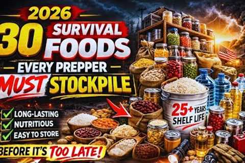 30 SURVIVAL FOODS Every Prepper MUST Stockpile for Emergency Prep 2026