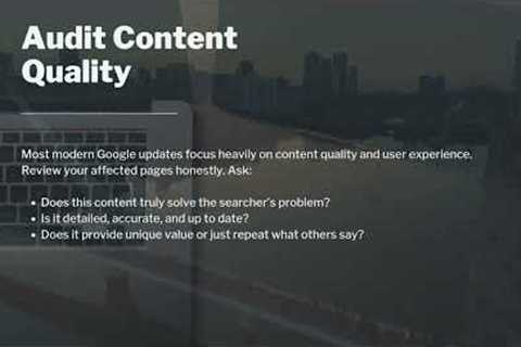 How To Recover From A Google Algorithm Update?