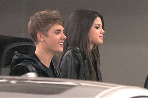 Justin Bieber And Selena Gomez Leaving L.A. Live [2011]