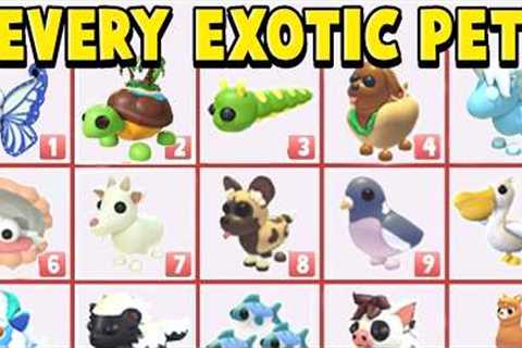 Every EXOTIC Pet In Adopt Me! Roblox