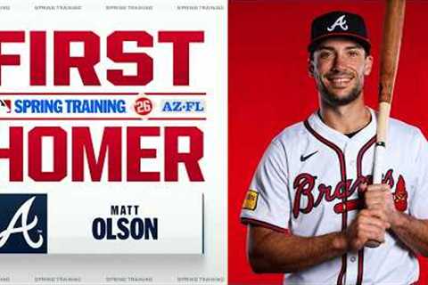 Matt Olson LEAVES THE STADIUM for his first Spring Training home run! 😱⚾️