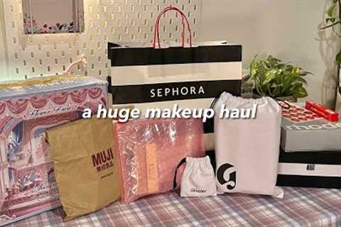 🦢🩰 a huge and aesthetic makeup haul | ౨ৎ˚⟡˖ ࣪  flower knows, rhode skin, glossier, sephora