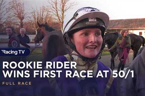Young jockey rides 50/1 winner on first start under Rules! | Racing TV