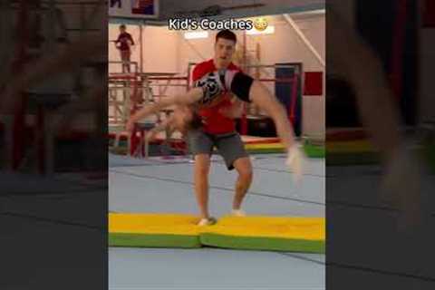 To be fair it is a lot harder to catch an adult😅 #gymnastics #sports #coach #save #spotter #fall