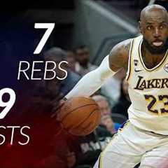 LeBron James 22 pts 7 rebs 9 asts vs Warriors 25/26 season