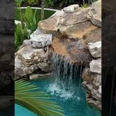 Beautiful Tropical Paradise Backyard. #insanepools #lucaslagoons #pool #poolbuilders#backyard