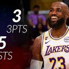 LeBron James 24 pts 3 threes 5 asts vs Kings 25/26 season