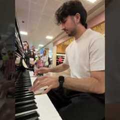 Pretending to be a beginner Pianist at the airport
