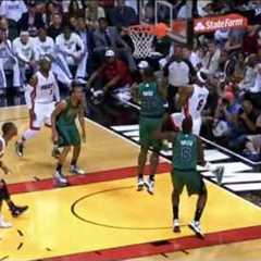 LeBron James' explosive baseline dunk in Miami!