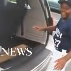 Dad surprises son with baseball bat