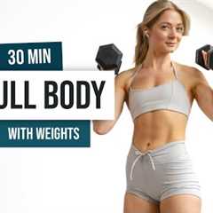 30 MIN Full Body With Weights, (ADVANCED) Dumbbell Workout At Home