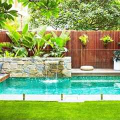 BEAUTIFUL! SMALL POOL WITH GARDEN DESIGN IDEAS | SWIMMING POOL GARDEN LANDSCAPE FOR SMALL BACKYARD