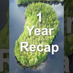 1 year of building a log cabin on an island #logcabin #island
