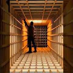 I build a secret room inside a WHITE container! 🏗️🤍