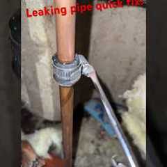 Temporarily fix leaky pipes with this trick! #plumbing #leaks #flood #water