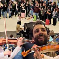 11 and 8-year old PRODIGY SISTERS play Vivaldi Winter with me! Amazing Performance 😍