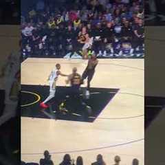 Lebron slips but gets up and dunks