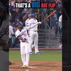 Bat flip of the year? 🔥 #mlb #baseball #Dodgers #playoffs
