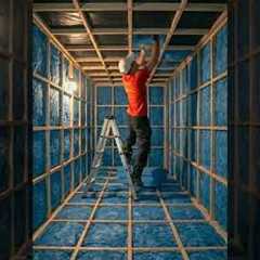 Turning a Shipping Container into a Secret Underground Forest Tiny House #shorts #tinyhouse