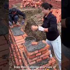 The Rising Wall: A Woman's Steady Hand in Masonry 🏗️❤️