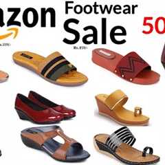 AMAZON FOOTWEAR SALE 50% OFF SHOPPING ONLINE LADIES SANDALS CHAPPAL DESIGN 2022 LOW PRICE
