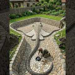 Building a STINGRAY POND — Flowing Backyard Feature! 🦈✨