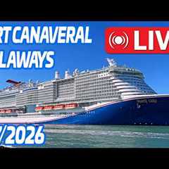 🔴 LIVE: 6 Cruise Ships Sailing Away from Port Canaveral! | 3.7.2026