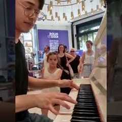 Young girl interrupts pianist #kids #piano #shorts