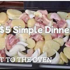 $5 Simple Dinner | Chicken & Vegetable Meal