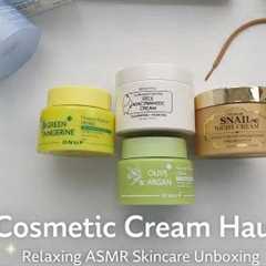 Satisfying Cosmetic Cream Unboxing ASMR 💄 Relaxing Skincare Sounds