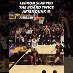 LeBron slips and gets an And-1 on this dunk attempt 😤😤😤#lebronjames #lakers #nba