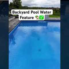 Backyard Pool Design Water Feature Wall #construction #backyardmakeover #landscape #backyardpool