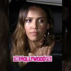 Jessica Alba Tries To Trick Paparazzi By Sneaking Out The Back Door Of Craig's In West Hollywood, CA